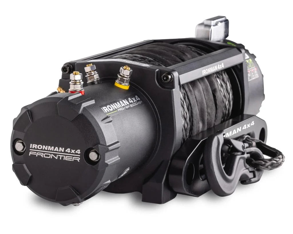 Winche Frontier 12.000 lb con Piola Sintética – Ironman 4x4