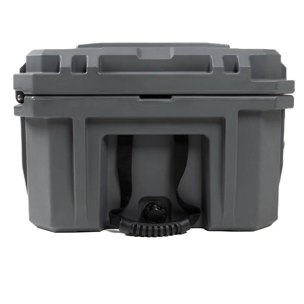 Toolbox TRIBU caja de herramientas rígida gris con cierre hermético, asa frontal y correas para transporte
