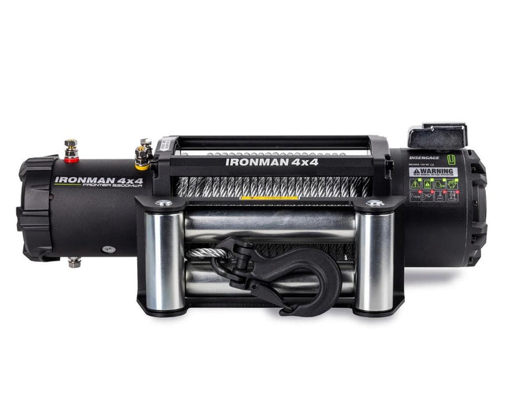 Winche Frontier 9.500 lb con Piola de Acero – Ironman 4x4