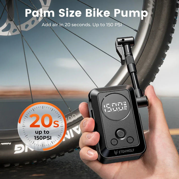 Mini Compresor Eléctrico de Bolsillo para Bicicletas S0 (150 PSI) – Etenwolf