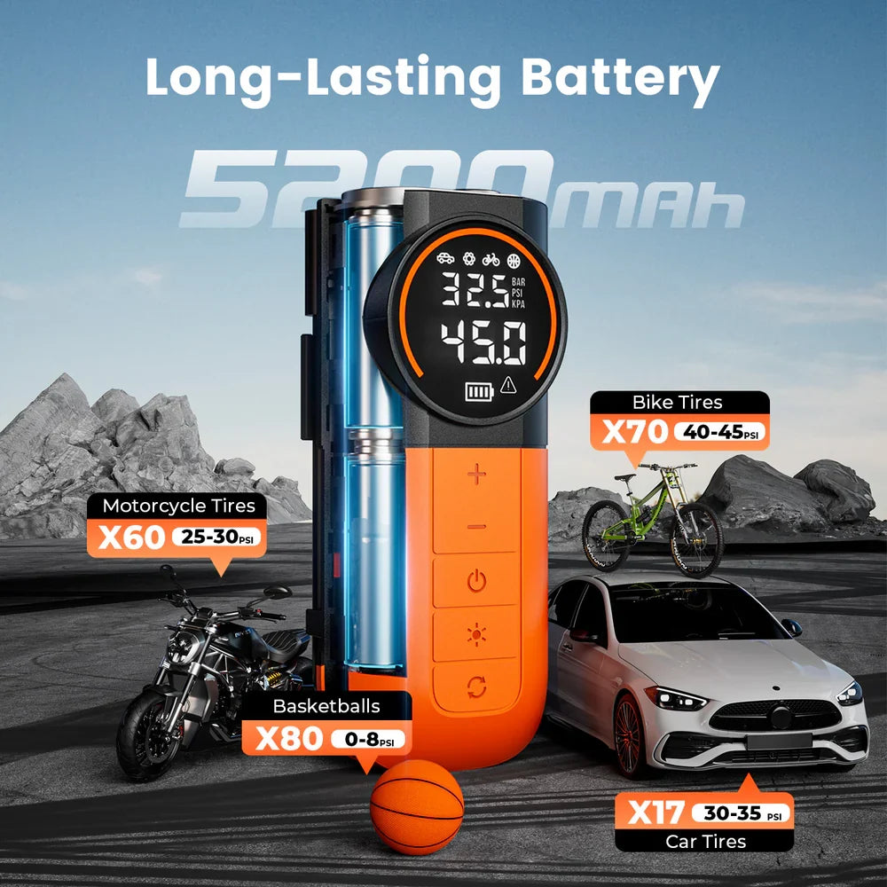 Mini Compresor de Aire Inteligente Portátil S1 – Etenwolf