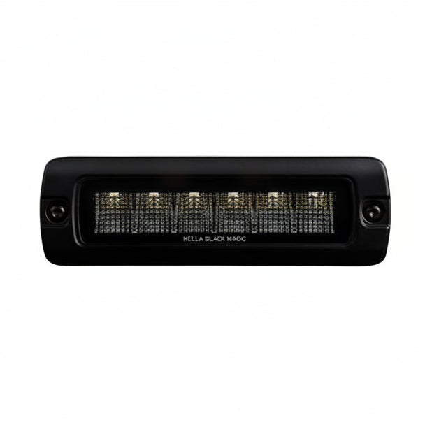 Mini Barra 6 LED Tipo Embutido de Flood Beam de Línea Black Magic – Hella