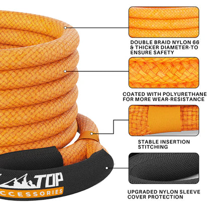 Cuerda de Recuperación Cinética 6 m x 25 mm (14.000 kg) con Elasticidad 30% – ALL-TOP