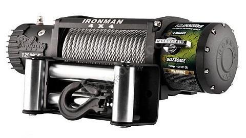 Winche Eléctrico 12V 12.000 lb con Piola de Acero – Ironman 4x4