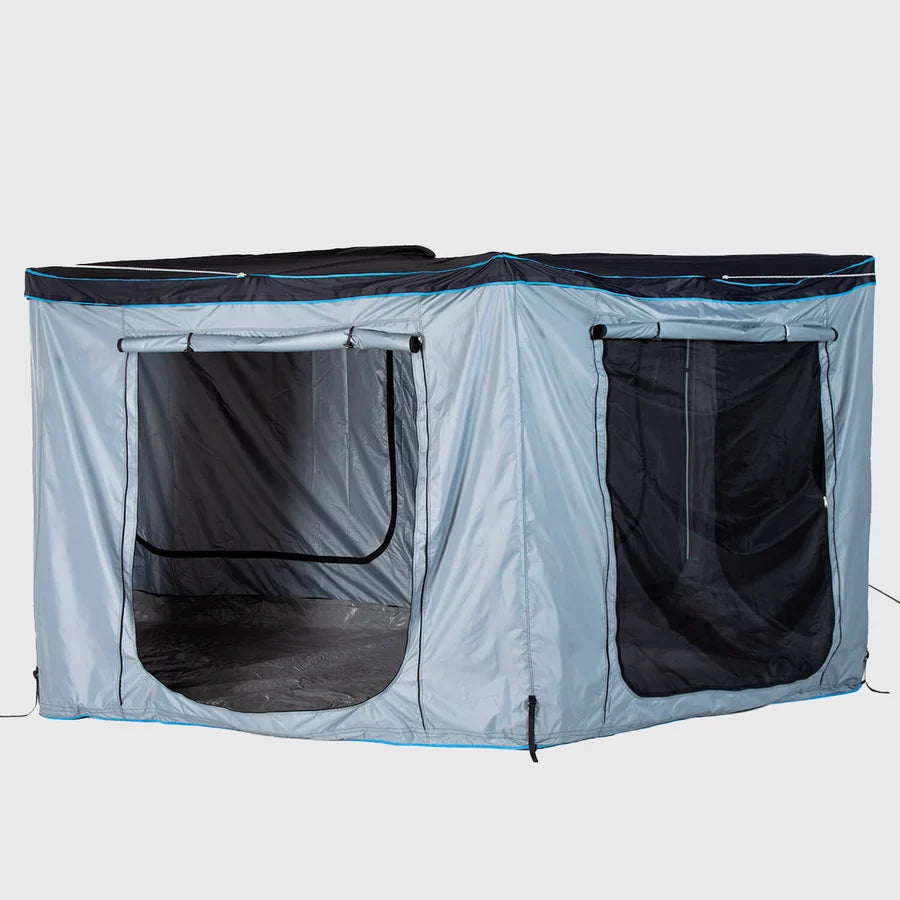 Toldo 270 Grados con Cobertura de 11 mt² + Cierre Perimetral sin Piso – AndesRacks