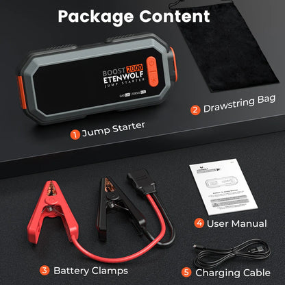 Partidor de Batería Portátil y Powerbank Helios J1 (2000A) – Etenwolf