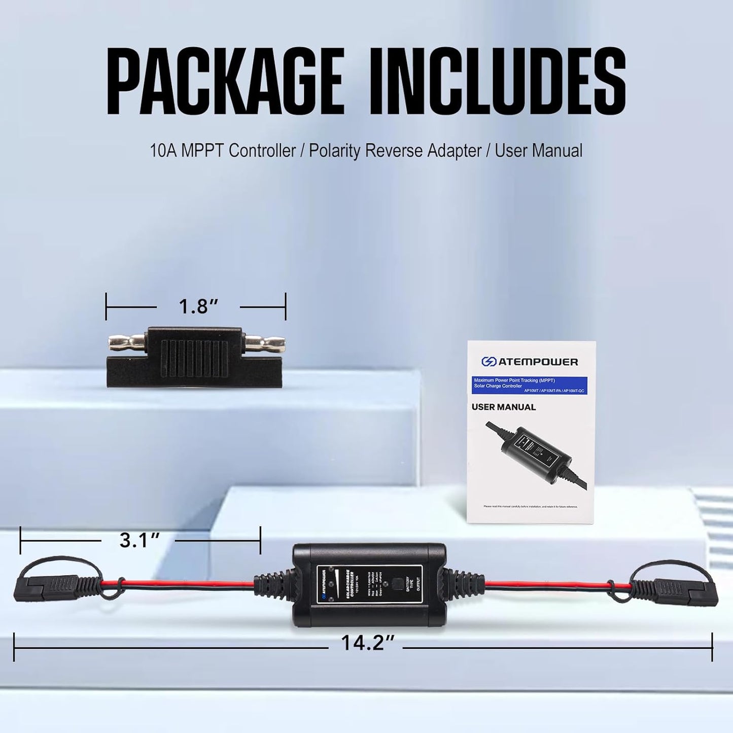 Controlador de carga solar MPPT 10a | Atempower