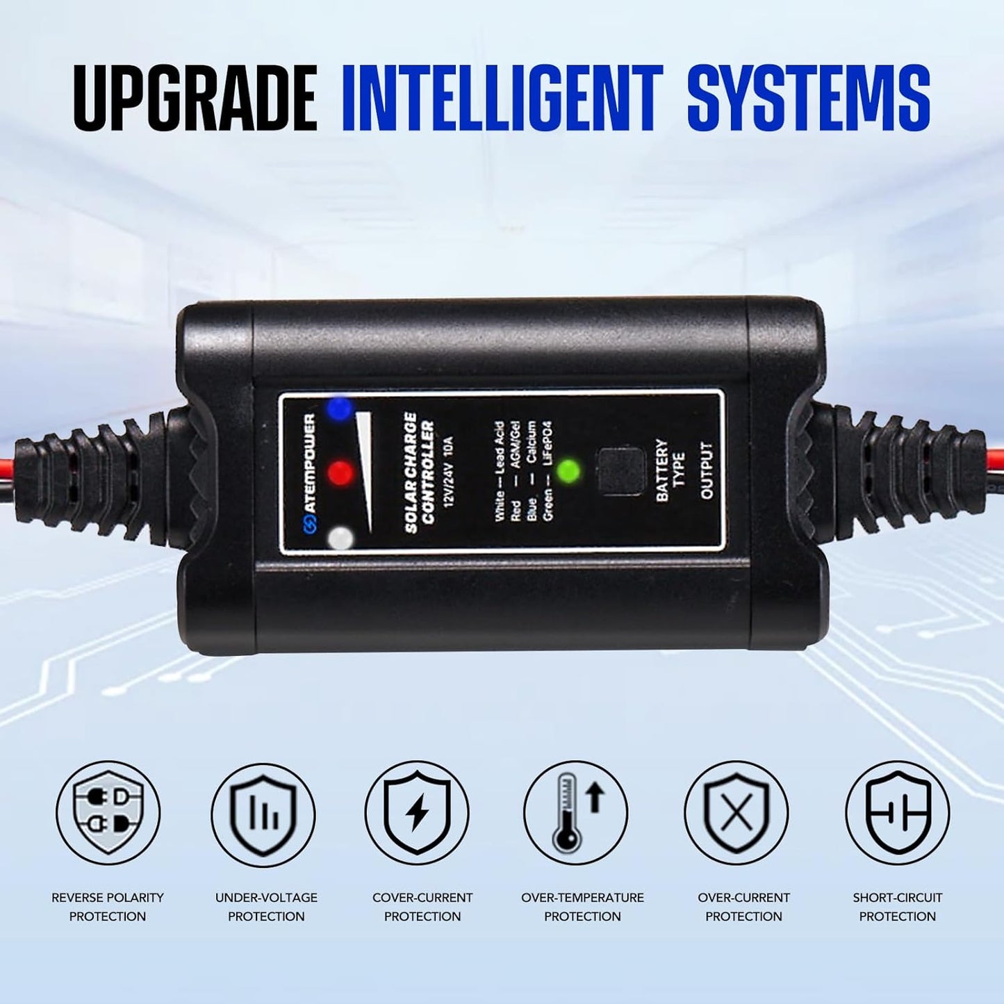 Controlador de carga solar MPPT 10a | Atempower
