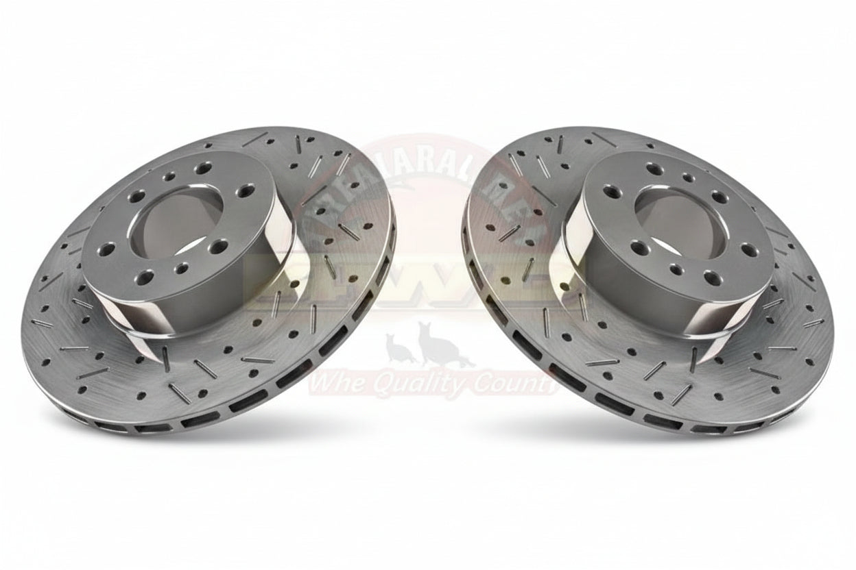 Par de Discos de Freno Delanteros Ranurados Toyota Hilux 2016-2024 - Terrain Tamer