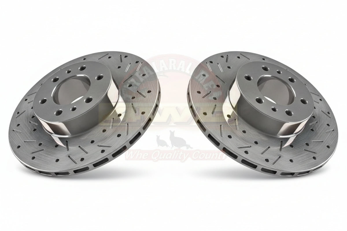 Par de Discos de Freno Delanteros Ranurados Toyota Hilux 2016-2024 - Terrain Tamer