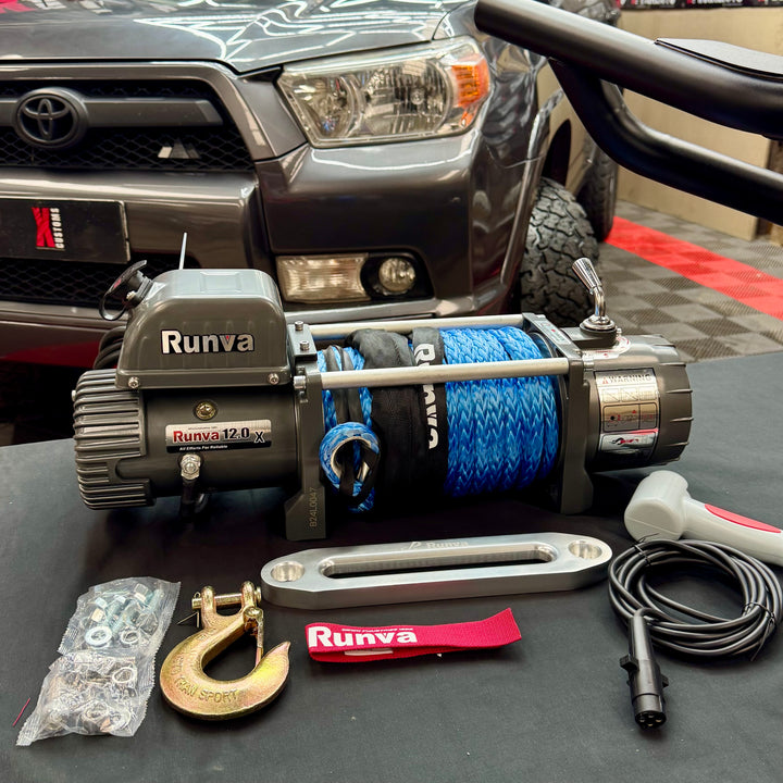 Winche 12.000 lbs 12V EWX12000U Con Línea Sintética – Runva