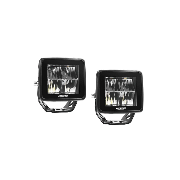 Par focos LED cuadrado 3" / 40W. Incluye tapas protectoras negras. – Moab