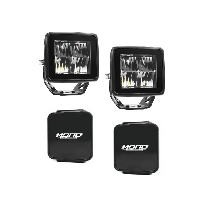 Faros LED 3", de 40W y 4.400 lm Spot Beam. Incluye tapas negras – Moab
