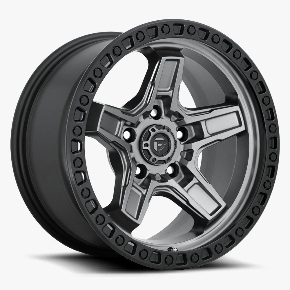 Llanta Kicker Matte Gunmetal Black Lip 5x127 R17 Offset -12 mm – Fuel Off-Road
