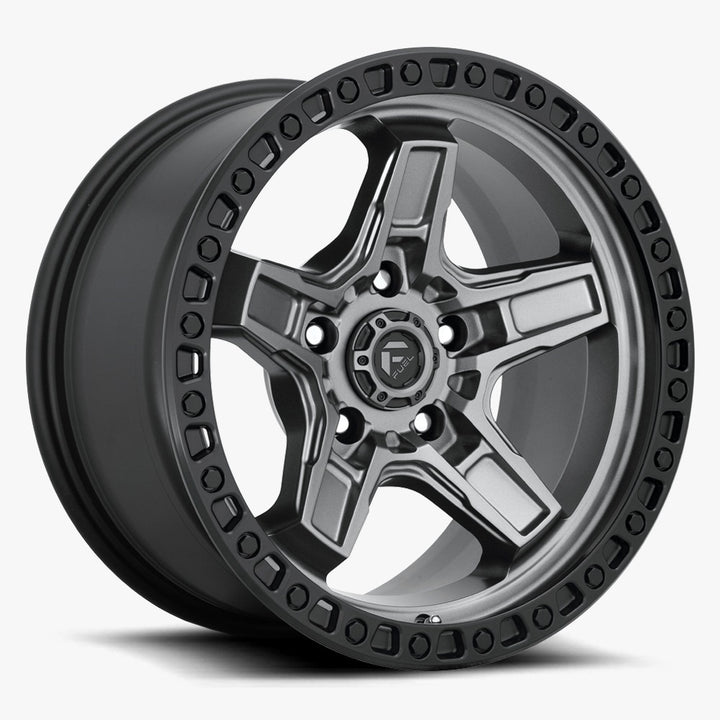 Llanta Kicker Matte Gunmetal Black Lip 5x127 R17 Offset -12 mm – Fuel Off-Road