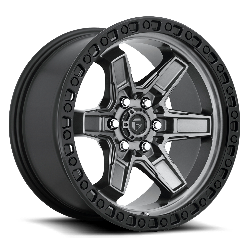 Llanta Kicker Matte Gunmetal Black Lip 6x139.7 R17 Offset -12 mm – Fuel Off-Road