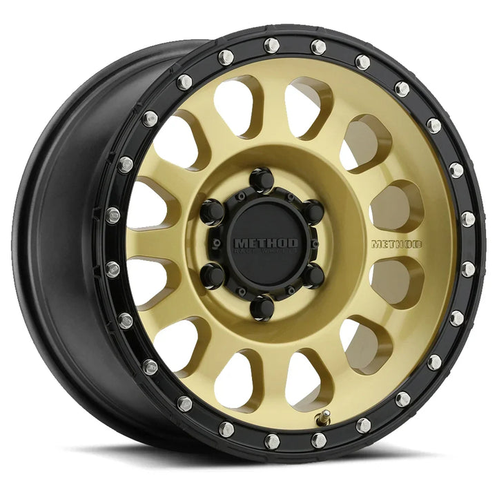 Llanta 315 Gold & Gloss Black Lip 6x139.7 R17 Offset 0 mm – Method Race Wheels