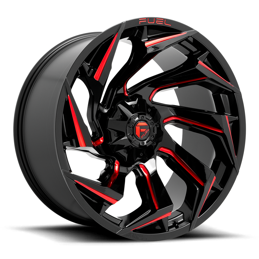 Llanta Reaction Gloss Black Red Milled 6x135/6x139.7 R17 Offset -12 mm – Fuel Off-Road