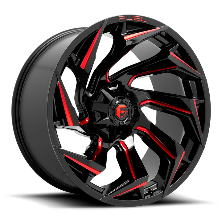 Llanta Reaction Gloss Black Red Milled 6x135/6x139.7 R17 Offset -12 mm – Fuel Off-Road