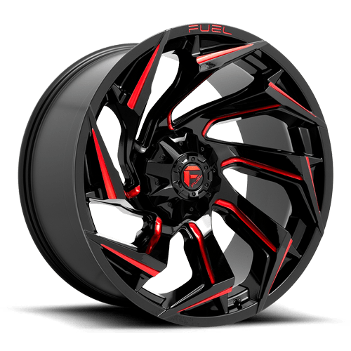 Llanta Reaction Gloss Black Red Milled 6x135/6x139.7 R20 Offset -18 mm – Fuel Off-Road