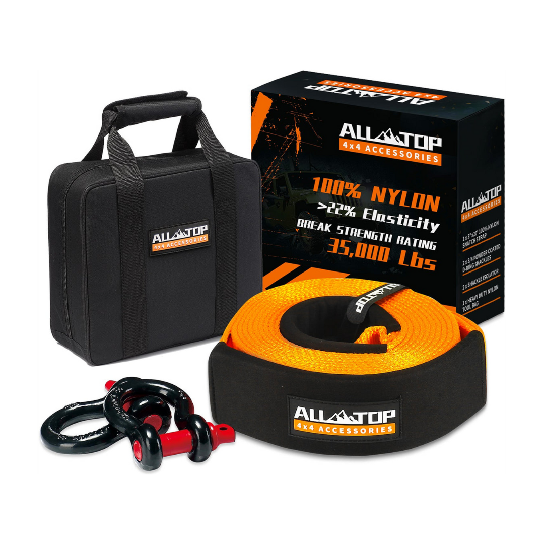 Kit de Recuperación 9 m x 76 mm (15.875 kg) con 2 Grilletes (4.750 kg) – ALL-TOP