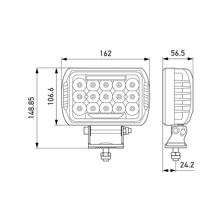 Kit Faros LED 450 3.2" y 3 000 lm Spot Beam de Línea Hella ValueFit – Hella