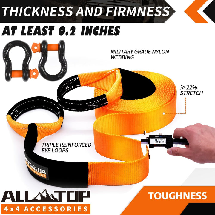 Kit de Recuperación 9 m x 76 mm (15.875 kg) con 2 Grilletes (4.750 kg) – ALL-TOP