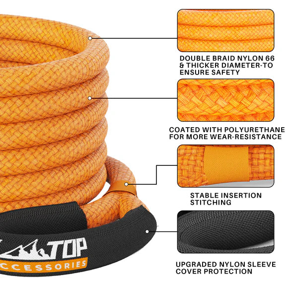 Cuerda de Recuperación Cinética 6 m x 25 mm (14.000 kg) con Elasticidad 30% – ALL-TOP