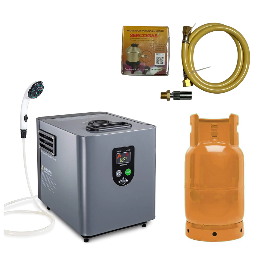 Ducha Portátil de Agua Caliente a 12V y Gas Licuado (Chile) – Aquacube