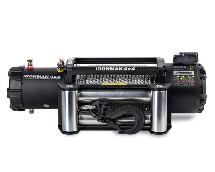 Winche Frontier 12.000 lb con Piola de Acero – Ironman 4x4