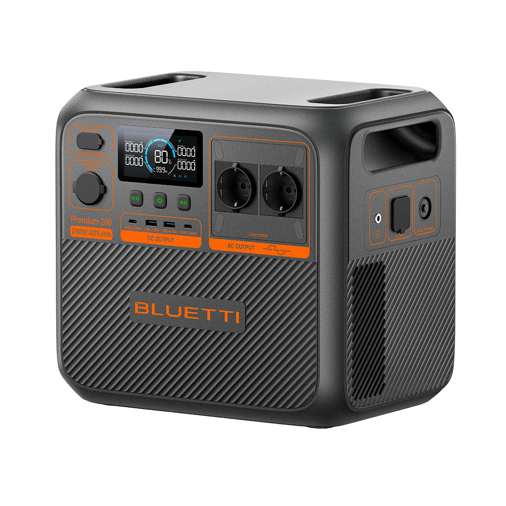 Estación de Energía Premium 200 V2 con Capacidad de 2.073 Wh y Potencia de 2.700 W AC – Bluetti