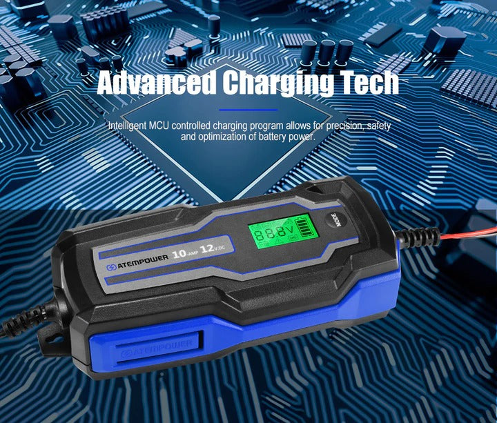 Cargador de bateria inteligente 10a 6v 12v | Atempower