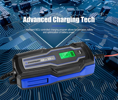 Cargador de bateria inteligente 10a 6v 12v | Atempower