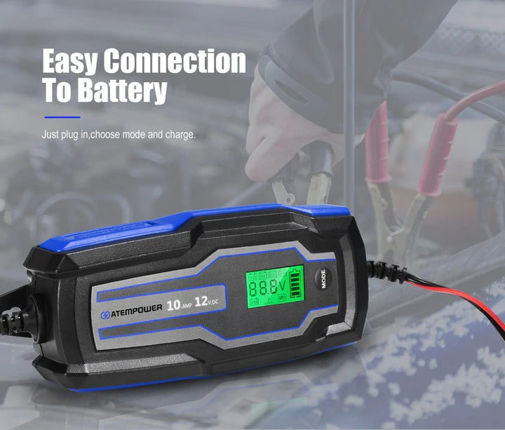 Cargador de bateria inteligente 10a 6v 12v | Atempower