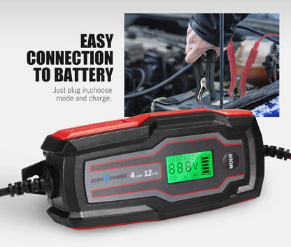 Cargador de Bateria Inteligente 4A 12V | Atempower