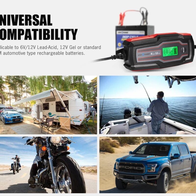 Cargador de Bateria Inteligente 4A 12V | Atempower