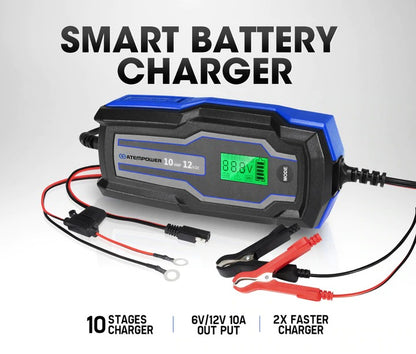 Cargador de bateria inteligente 10a 6v 12v | Atempower