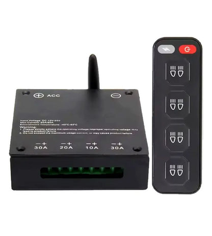 Panel de Control Remoto 4 Canales 12/24V con Capacidad Total de 60A – MOAB