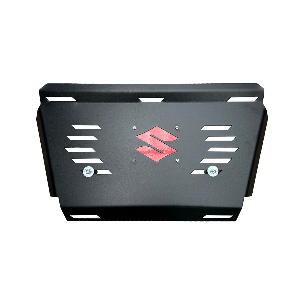 Cubre Carter Suzuki Jimny, protección duradera de metal para el chasis del vehículo en color negro