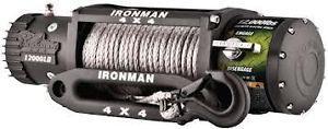 Winche Eléctrico 12V 12.000 lb con Piola Sintética – Ironman 4x4