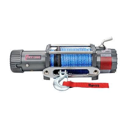 Winche 12.000 lbs 12V con Línea Sintética – Runva