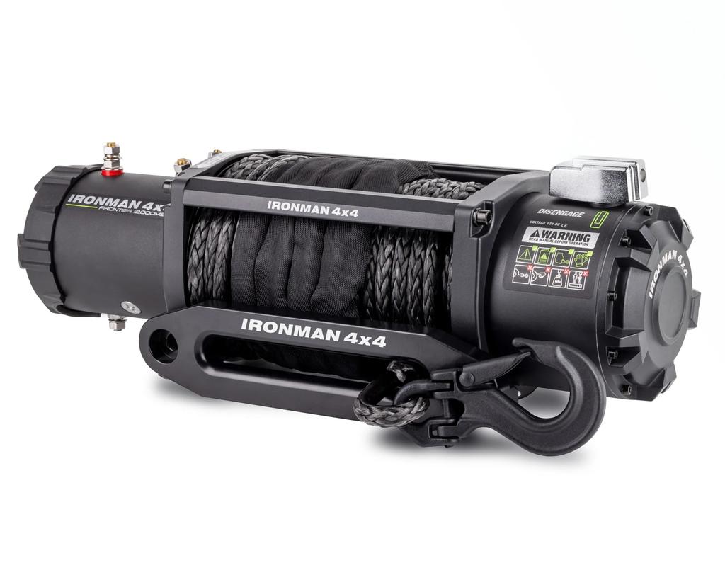 Winche Frontier 12.000 lb con Piola Sintética – Ironman 4x4
