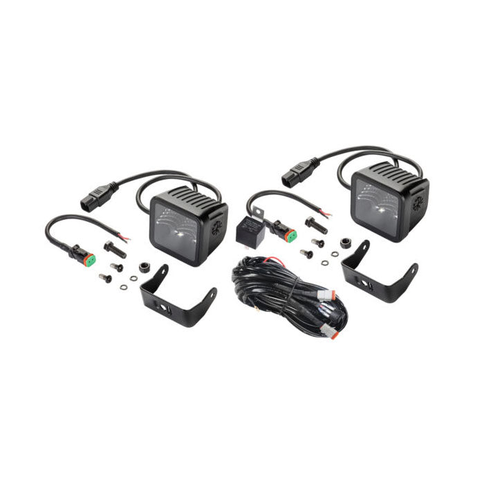 Kit Faros LED 3.2" y 3.000 lm Flood Beam de Línea Black Magic – Hella
