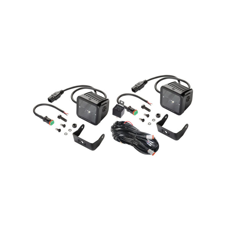 Kit de faros LED Hella para iluminación OffRoad con accesorios y cableado para instalación
