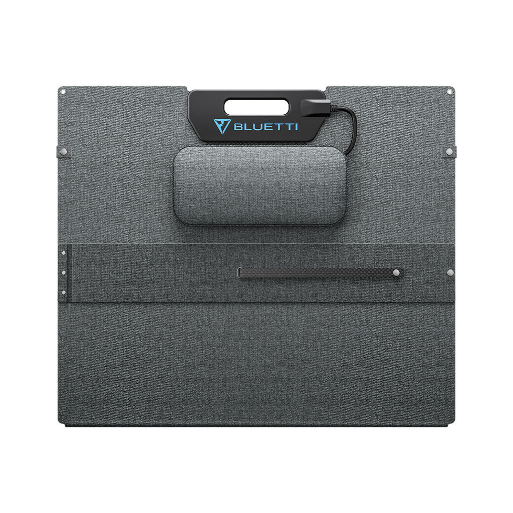 Panel Solar Plegable 350W de Bluetti con diseño portátil y asa para fácil transporte