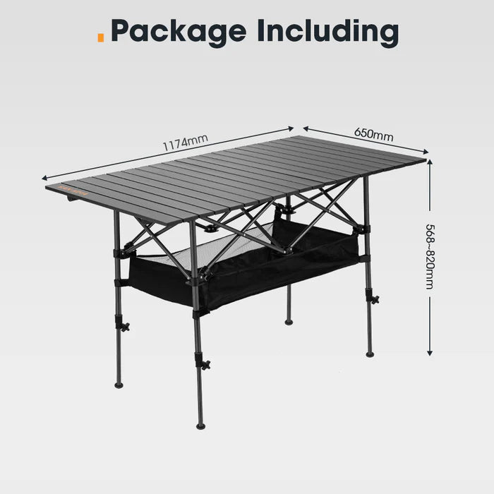 Pack de Sillas y Mesa San Hima con dimensiones adecuadas para camping y actividades al aire libre