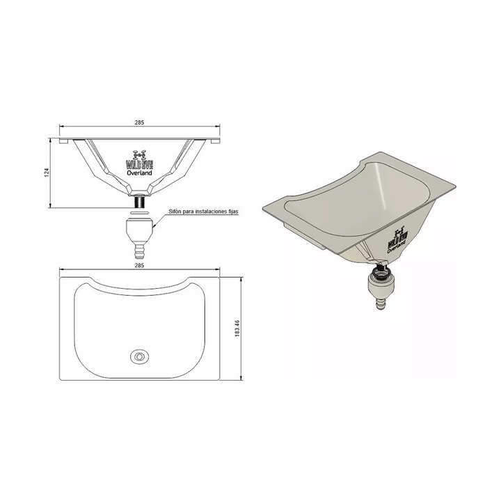 Separador Orina Para Baño Seco + Sifón Antiolores Y Soportes - WildRover