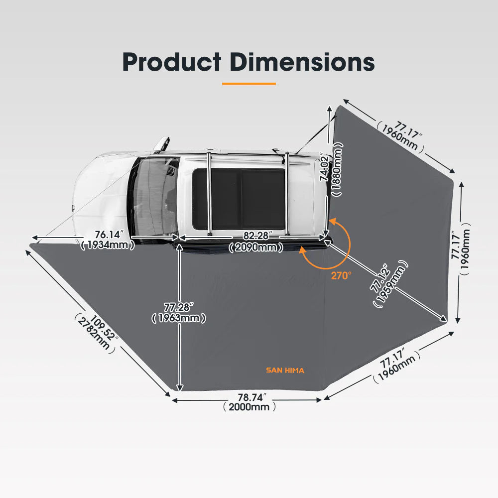 Toldo 270 Grados con Cobertura de 7 m² – San Hima