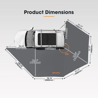 Toldo 270 Grados con Cobertura de 7 m² – San Hima