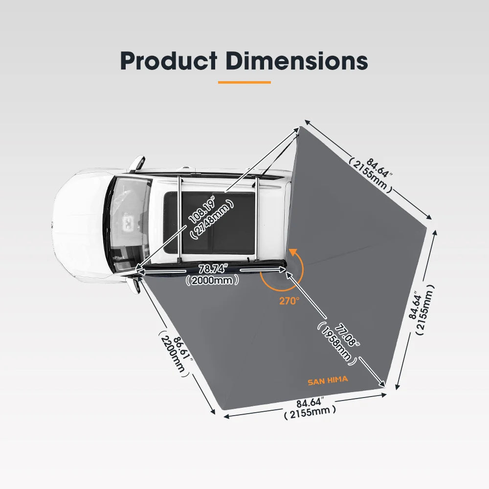 Toldo 270 Grados con Cobertura de 11 mt² – San Hima